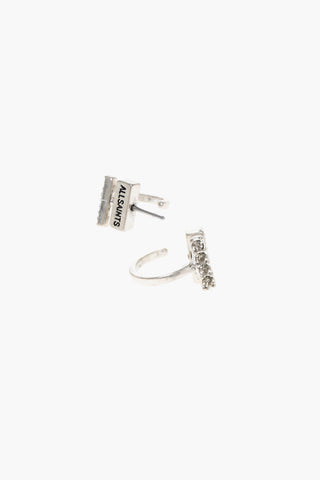 Orecchini C Hoop con Abbellimento in Strass