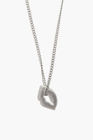Silver Necklace with Lips Pendant