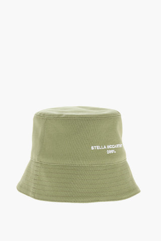 Cappello Bucket in Cotone con Logo Ricamato