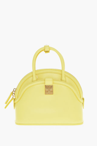 Borsa a Tracolla ANNA In Pelle con Placca Logo in Metallo Color Oro