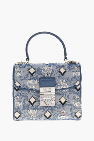 Vintage Monogram Jacquard TRACY Crossbody Bag with Laurel Lock Closure