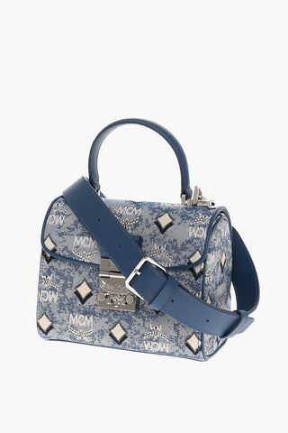Vintage Monogram Jacquard TRACY Crossbody Bag with Laurel Lock Closure