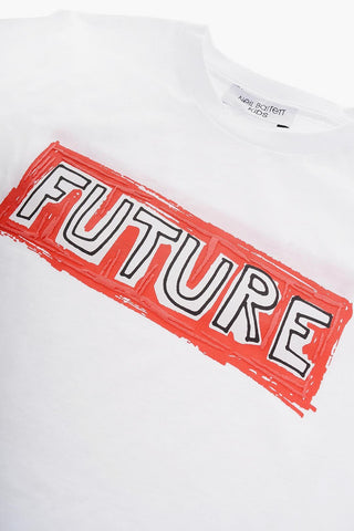 Contrasting Printed FUTURE LEGEND Crew-neck T-Shirt