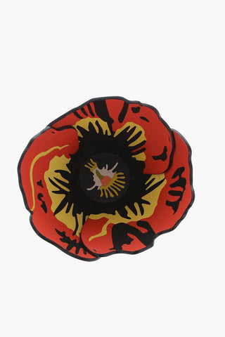 JOE BRAINARD Marquetry Leather PANSY Flowers Vase