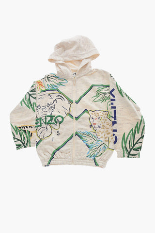 Printed and Embroidered Hoodie