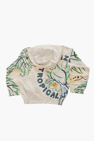 Printed and Embroidered Hoodie