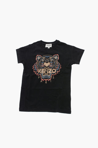 Golden Tiger Crest Printed Crew-Neck T-shirt