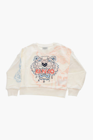 Tiger Crest Embroidery Crew-Neck Sweatshirt