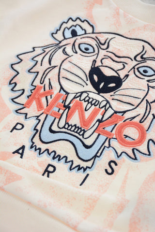 Tiger Crest Embroidery Crew-Neck Sweatshirt