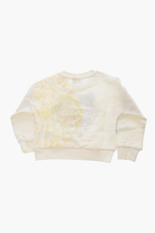Tiger Crest Embroidery Crew-Neck Sweatshirt