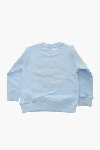Felpa in Cotone Garzato con Ricamo Tiger Crest
