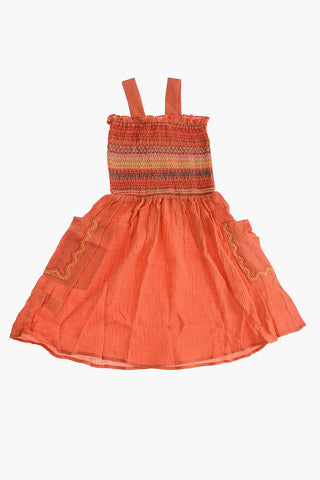 Vestito in Cotone con Bottoni Frontali