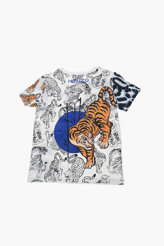 All Over Tiger Printed Crew-Neck T-shirt