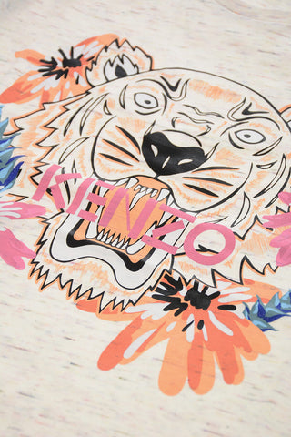 T-shirt Girocollo con Stampa Tiger Crest