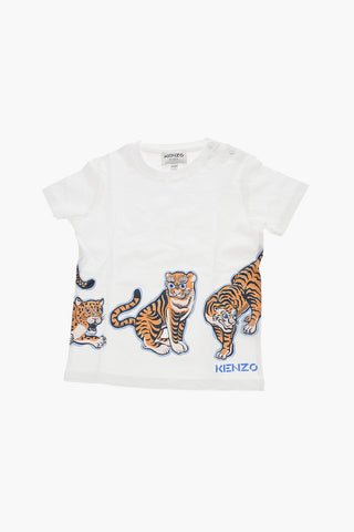 Tiger Crest Printed Shorts And T-shirt Set