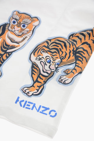 Tiger Crest Printed Shorts And T-shirt Set