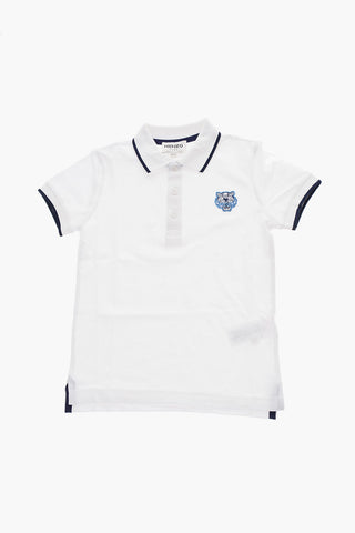 Polo in Cotone Piquè con Ricamo TIGER CREST