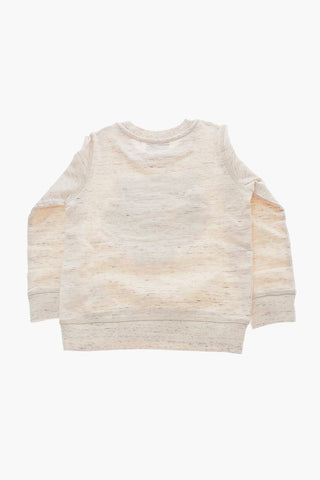 Brushed Cotton Crew-neck Sweatshirt with TIGER CREST Embroidery