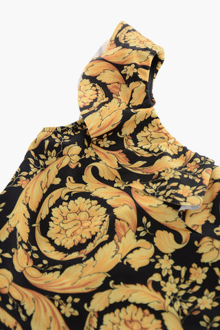 Baroque Motif One Shoulder One Piece Swimsuit