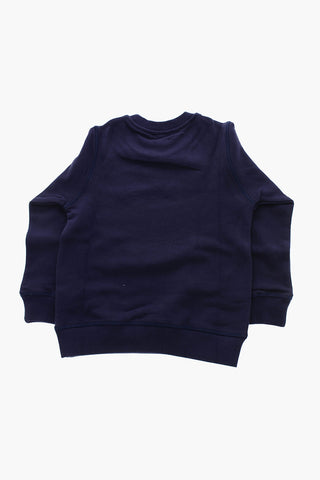 Brushed Cotton Crew-neck Sweatshirt with TIGER CREST Embroidery