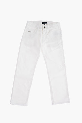 EMPORIO Jeans in Denim Stretch con Logo Argentato
