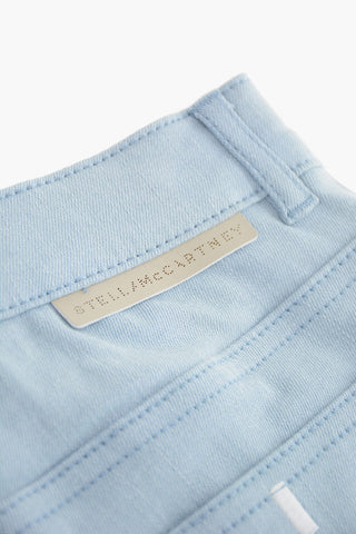 Jeans Bootcut in Denim Stretch con Dettagli Paillettes