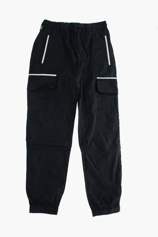 EMPORIO Pantaloni Cargo in Cotone con Elastico in Vita