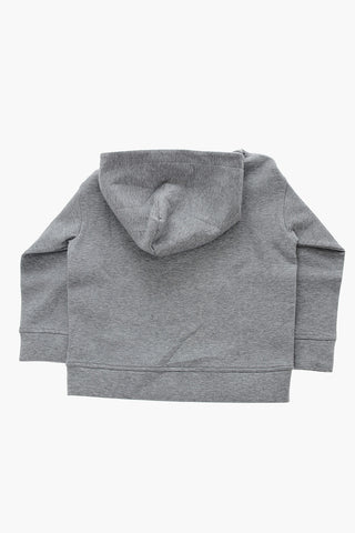EMPORIO Solid Color Hoodie with Maxi Embossed Logo