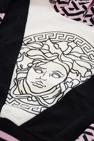 Brushed Cotton Hoodie with Medusa Print