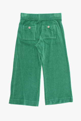 Velour Joggers with Logo Print