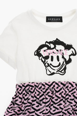 MEDUSA SMILEY Printed Dress with LA GRECA Pattern