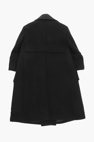 Cappotto Doppiopetto in Lana con Bottoni Dorati
