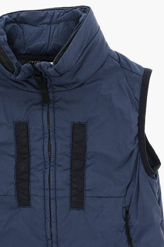 Giacca a Vento Smanicata con Logo Patch