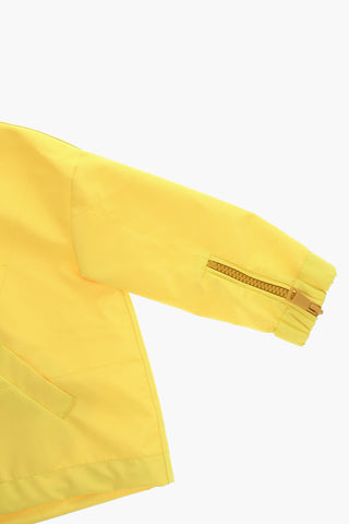 Oversized Hooded Windbreaker Jacket with Zip Detailing