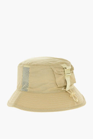 Solid Color Bucket Hat with Logo Patch