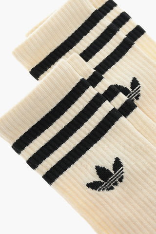Set of 2 Pairs of Cotton Blend Socks with Contrasting Logo
