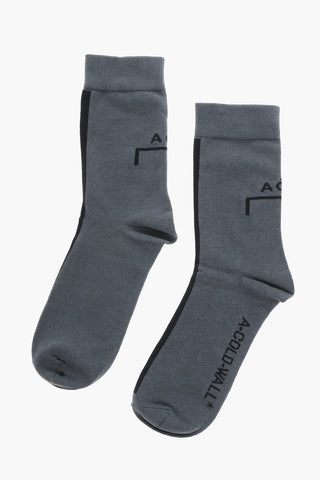 Two-Tone Cotton Stretch Socks