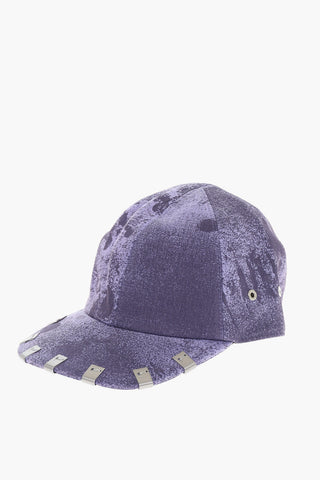 Cappello Baseball in Cotone con Dettagli in Metallo