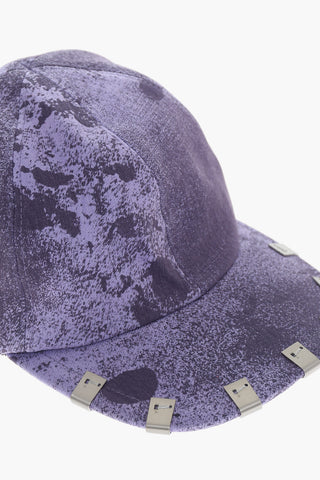 Cappello Baseball in Cotone con Dettagli in Metallo