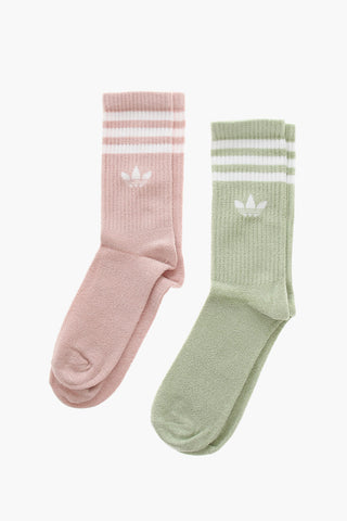 Set of 2 Pairs of Terry Socks with Embroidered Logo