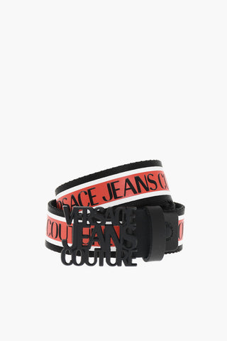 JEANS COUTURE Industrial Belt with Metal Logoed Buckle 30mm