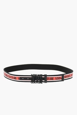 JEANS COUTURE Industrial Belt with Metal Logoed Buckle 30mm