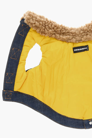 POLDO DOG COUTURE Gilet Per Cani in Motivo a Quadri con Abbellimento Bottoni Argentati