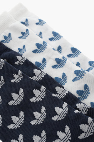 Set 2 Paia di Calzini in Misto Cotone con Logo all-Over