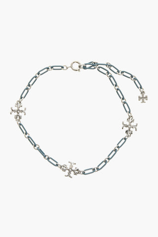 Brass ROXANNE Chain Bracelet with Logo Charm