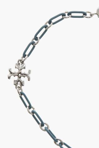 Brass ROXANNE Chain Bracelet with Logo Charm