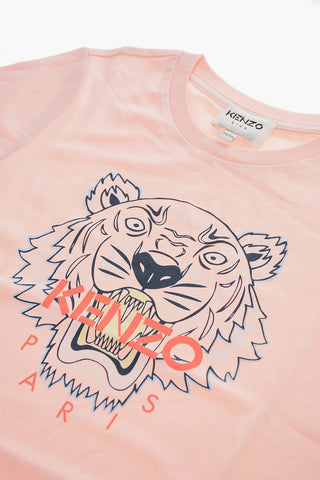 T-Shirt Girocollo con Stampa Tiger Crest