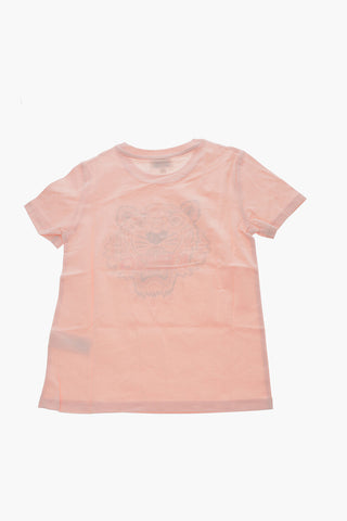 T-Shirt Girocollo con Stampa Tiger Crest