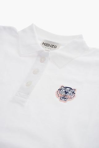 Abito Polo in Cotone Piquè con Ricamo Tiger Crest