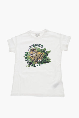 T-Shirt Girocollo Stampata sul Fronte